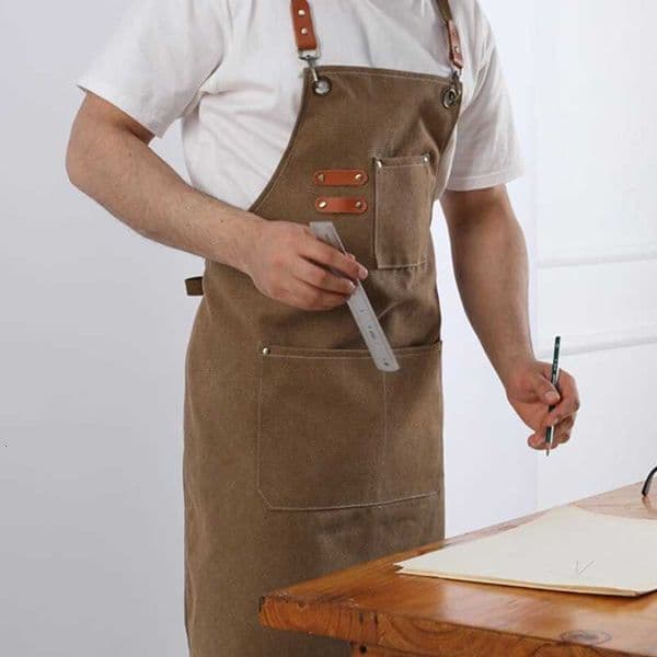 Canvas Apron Home Kitchen Gardening Fashion Work Dress Womens Kitchen Restaurant Work Apron C260604