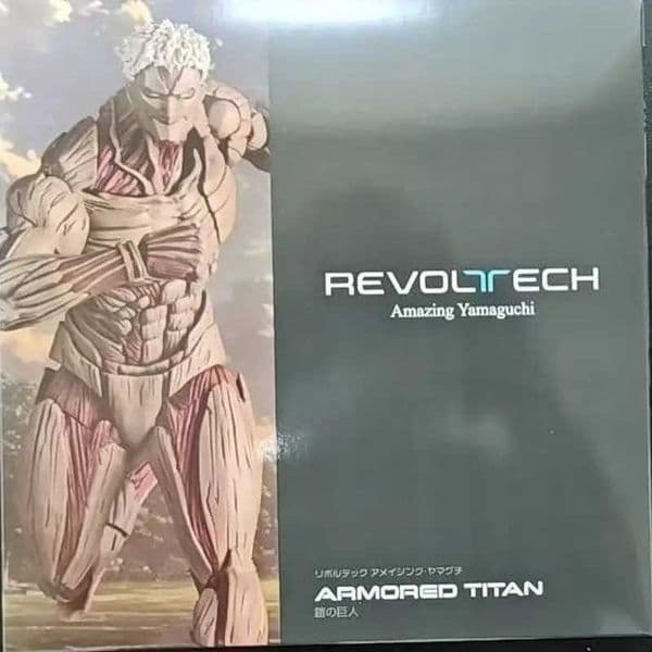 In Stock Kaiyodo Attack on Titan Amazing Yamaguchi Revoltech NR069 Armored Titan Reiner Braun Anime Action Figure Model Toys L26060448E7