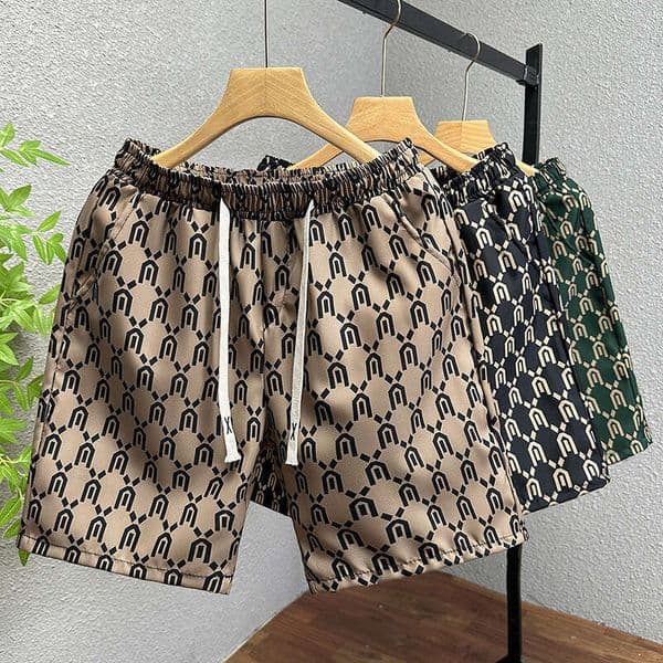 Cross-Border Trade Summer Beach Casual Sports Men's 5-Point Straight-Leg Shorts Trendy