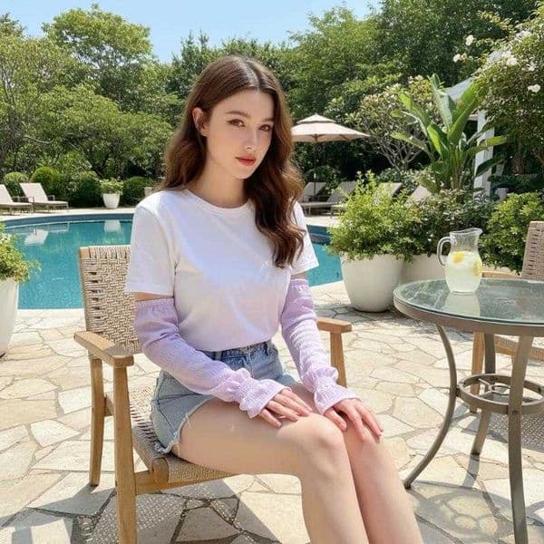 for Ice Silk Arm Sleeves Summer Gradient Sun Protection Cooling UV Protection Outdoor Travel for Men Women M260604