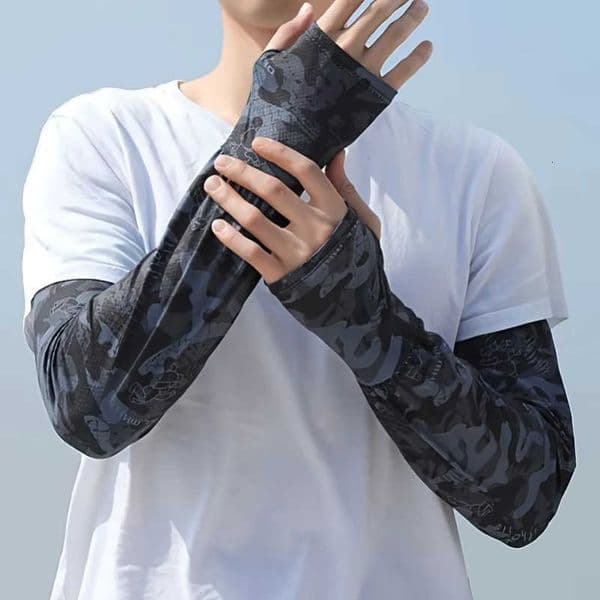 Ice Summer Sunscreen Arm Protection Sleeves for Outdoor Sports Washable Camo Protective Ice Cool Sleeve Cover Sunscreen M260604