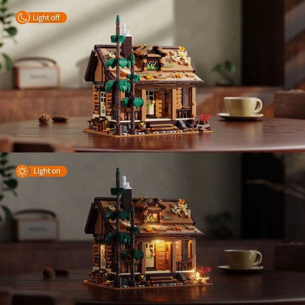 1969PCS Forest wooden house Building Blocks Toys Model Log cabin Assemble Puzzle Bricks Toy Sets For Kid Desktop Ornament Gifts C260604