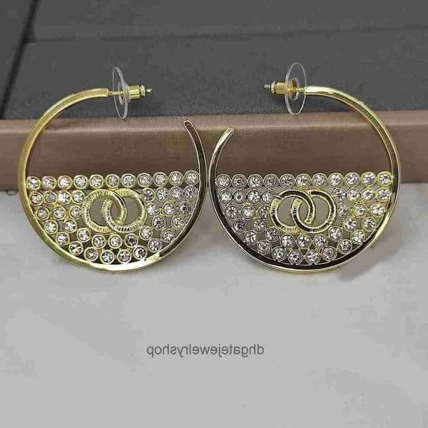 Designer Earrings channels earrings Luxury Designer Fashion Hoop Huie Womens Diamond monogram gold Silver Needle jewelry cc earrings