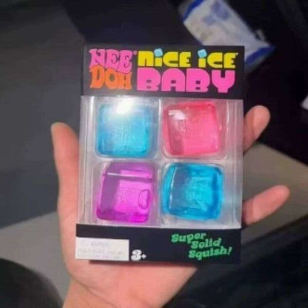 New Needoh ice cube shaped sensory super solid pressure squeezing toy, adult anxiety relief, relaxation J260604