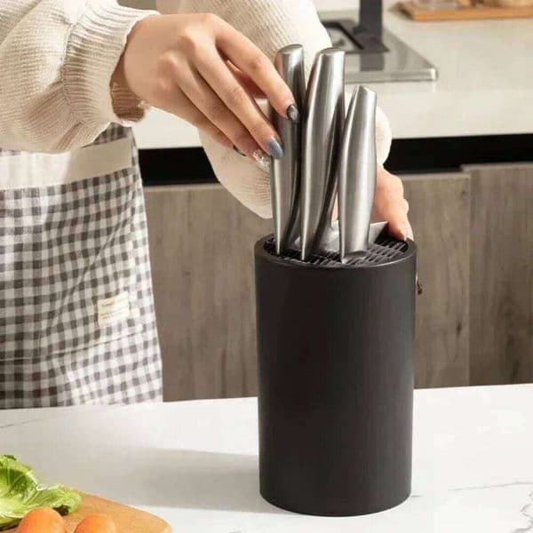 Multi-functional Knife Storage Stand Holder Inserted Kitchen Organizer For Chef Cleaver Scissors Fruit Knives Space Saving Rack W260604