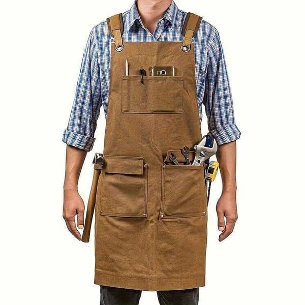 Thickened High Quality Cotton Canvas Good Summer Waterproof Apron Catering Shop Kitchen Home Gardening Commercial Waist Apron C260604