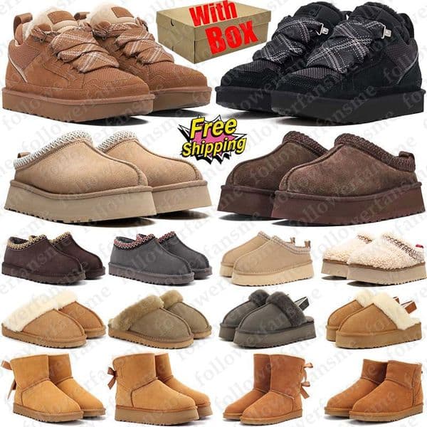 Free Shipping With Box Designer uggswoman uggsman boots tasman tazz booties australia Shoes for mens womens bottes heel sneakers luxury snow over the knee