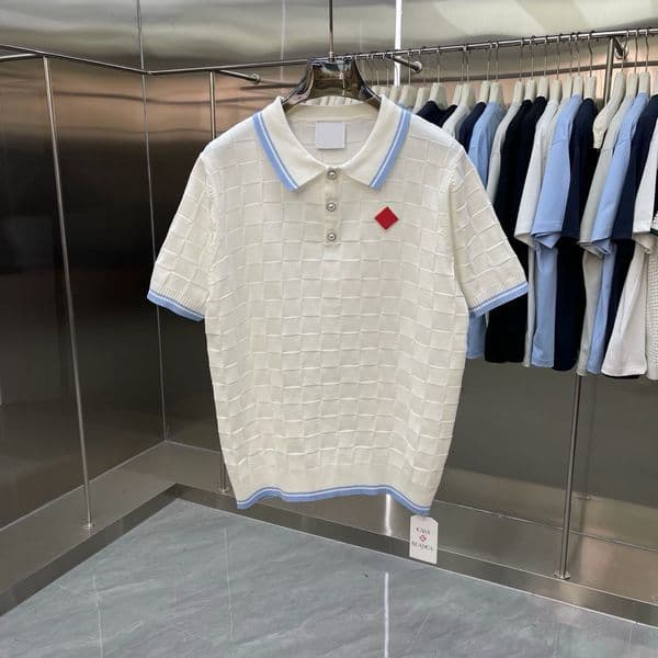 Men's Plus Tees & Polos Round neck embroidered and printed polar style summer wear with street pure cotton 223t4Y