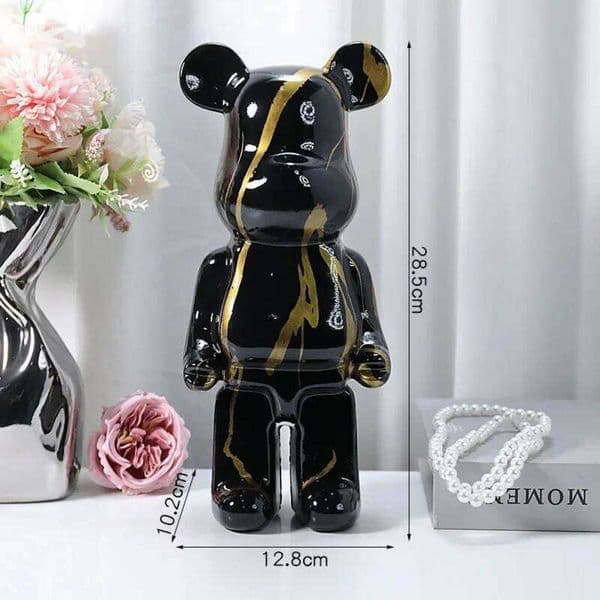Violent Figure Ceramics 11inch Aesthetic Bear Statue Sculpture Cabinet Decor Luxury Living Room Decoration Home Ornament S260204 Y260604