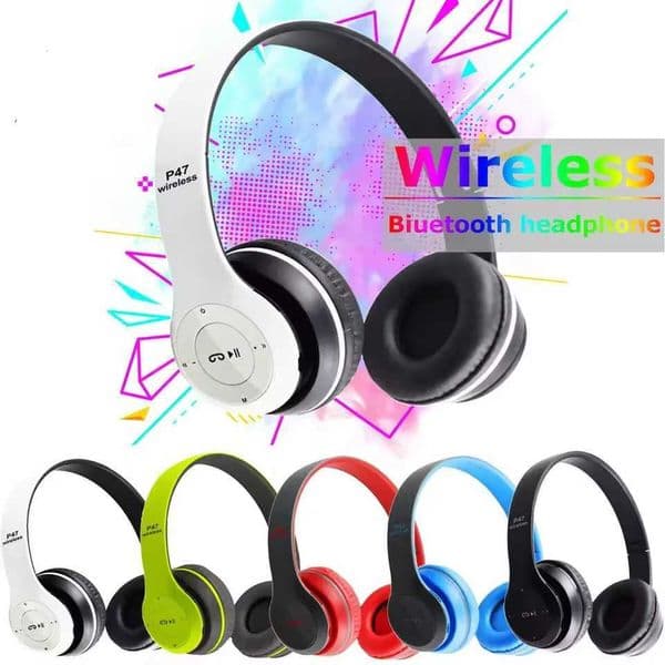 50 P47 Bluetooth Wireless Headphone Foldable HIFI Stereo Bass Earphone With Mic USB Adaptor ForL260604