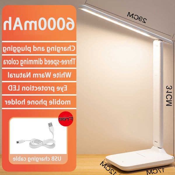 Eyes Lamp LED Protection Touch Table Dimmable LED Reading Light Student Dormitory Bedroom Reading USB Rechargable Desk Lamp C260604