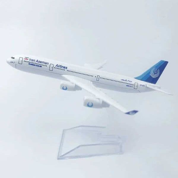 16cm Simulation Alloy Aircraft Iran Air A340 Model Airplanes Diecast 1/400 Scale Plane Miniature Model Desk Accessories Display C260604