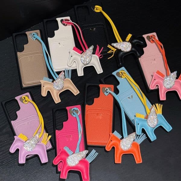New Samsung S24 Litchi Texture Card Slot Phone Case Compatible with S21/S22/S23 Ultra