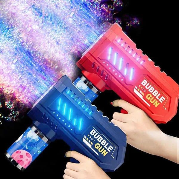 Children bubble machine glowing toy fully automatic bubble gun produces a large amount bubbles without battery and bubble water T260602