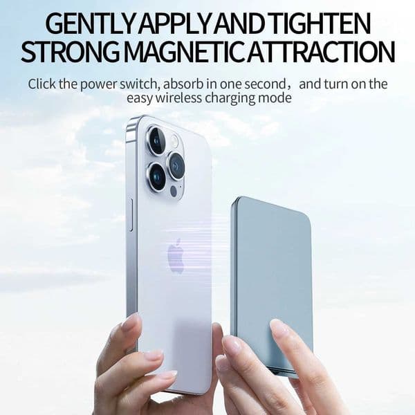 Ultra thin New Alloy Powerbank Magnetic Power Bank Wireless Fast Charger For iPhone 16 15 14 13 12 Backup battery For L26060455ER