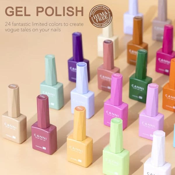 6pcskit CANNI TPO FREE HEMA FREE Halloween Nails Color Set Dark Red Semi Permanent Soak off UV LED Gel Varnish Christmas Gift 260605