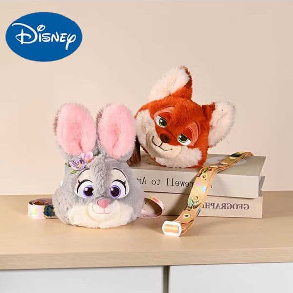 Official Disney Zootopia Judy Nick Springtime Flower Pain Crossbody Bag Plush Doll Bag L260605FH74