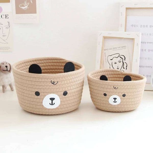 Cute Storage Baskets Rattan Woven Bedroom Household Decor Organizer Case Key Snacks Desktop Sundries Deposit Tidy Box Items 26W0605