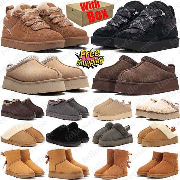 Free Shipping With Box Designer uggswoman uggsman boots tasman tazz booties australia Shoes for mens womens bottes heel sneakers luxury snow over the knee fashion