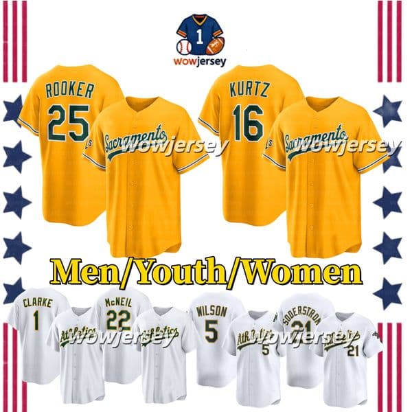 Athletics Custom Baseball Jerseys - Brent Rooker Lawrence Butler Nick Kurtz Max Muncy Gio Urshela Denzel Clarke Max Schuemann Seth Brown Willie MacIver