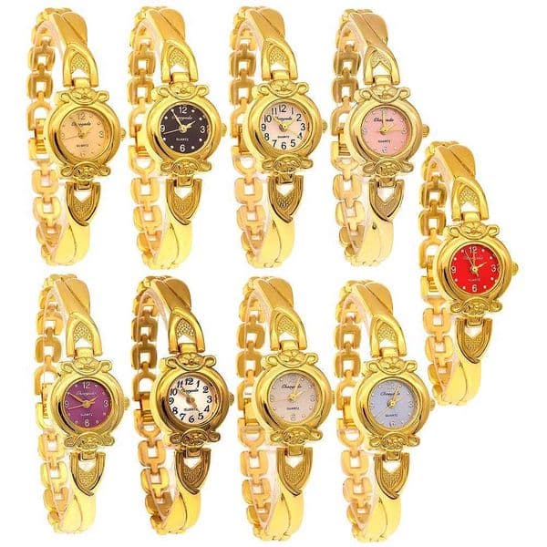 Luxury Woman Lady Pendant Bangle Bracelet Wristwatches Young Female Girls Waterproof Gifts Thin Strap Watches gold watch women C260605
