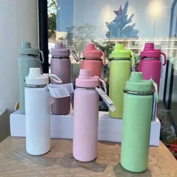 Luxury Designer Water Bottles Llu Insulated Cup Portable Leakproof Outdoor Cups Sport Gym Vacuum china Stainless Steel dinnerware Pure Titanium Free Ship 11 thumbnail 2