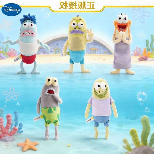 Passerby Authentic Fish Plush Doll SpongeBob Bikini Bottom Resident Biye Abstract Fish Cartoon Toy L260605B5F0