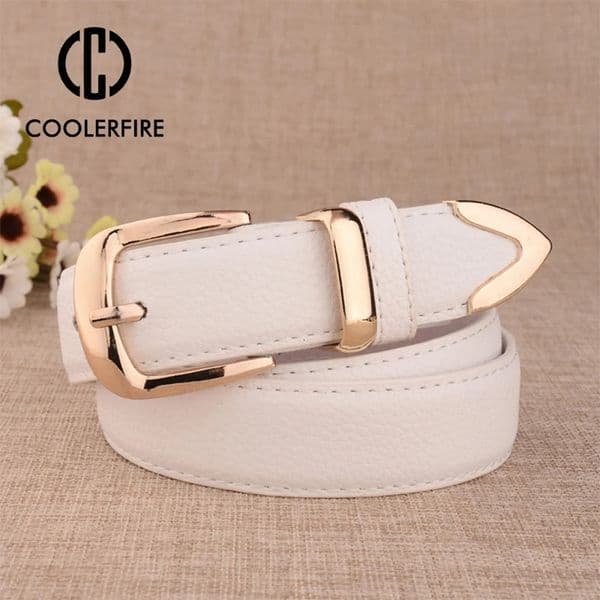 Fashion Women Genuine Leather Belts High Quality Gold Buckle Matching Dress Jeans for Lady LB21 260526