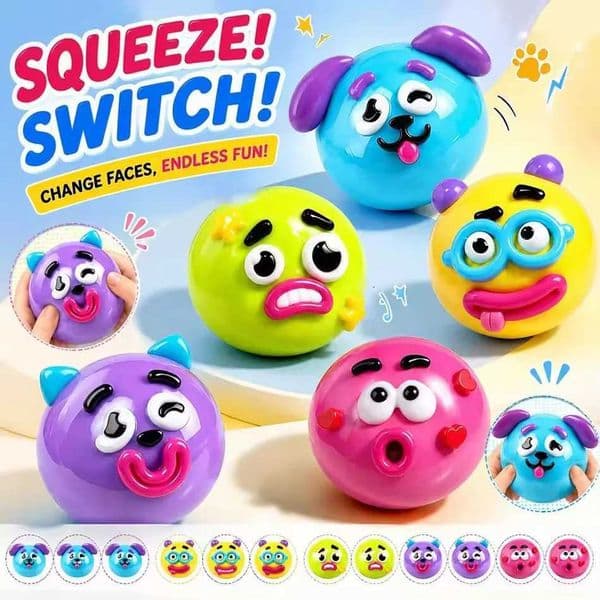 Curiosities Dog Face Swap Squishy Toy Popular Smushers Squishy Soft Moldable Cute Slow Rise Squeeze ToyRelaxing Sensory Anxie T260602