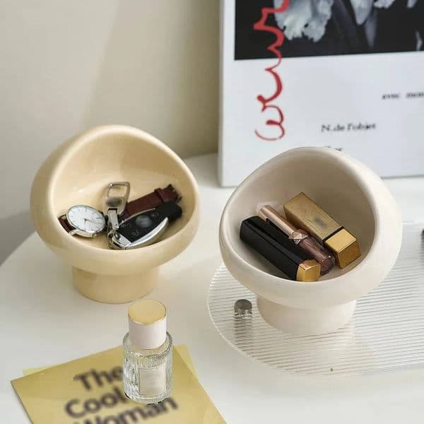 Luxury Designer Decor Simple Cream Style room Cute Mushroom Jewelry Storage Entryway Entrance Desktop Decorations For Keys Decoration Home 11