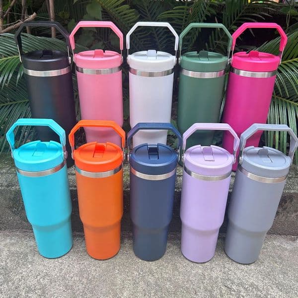 Luxury Designer Decor US Stock SHIP IN 12H Mugs 30Oz Cups Heat Preservation Stainless Steel Outdoor Large room Capacity Tumblers Reusable Le 11