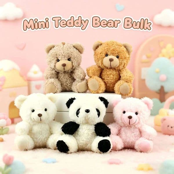 Bear Bulk,Small Stuffed Animal Toy, Soft Plush Mini Teddy Bears for Baby Shower Graduation Wedding Birthday Party 26W0605