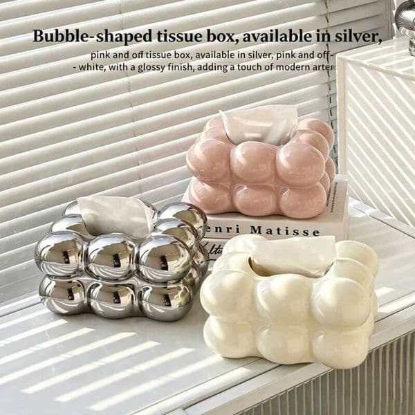 Creative luxury ceramic paper home living room, bedroom, desktop, high-end sense, tissue box, decoration and ornaments J260605