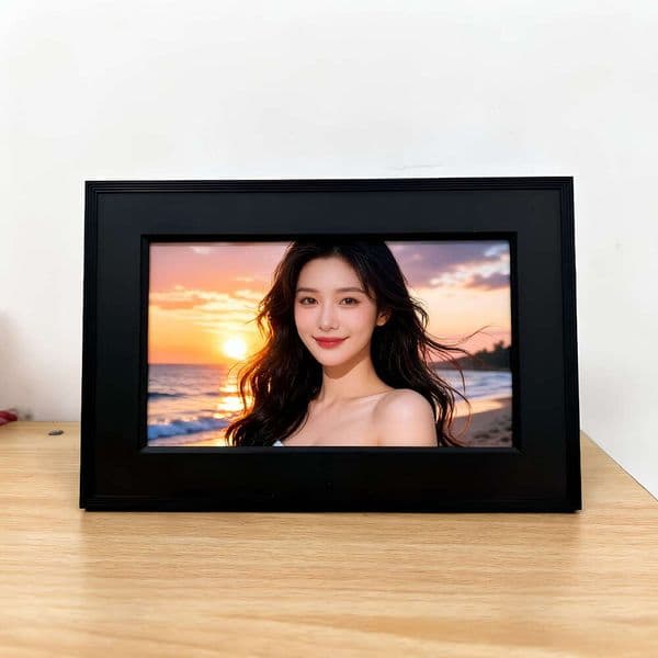HD IPS Screen 7inch Digital Picture Frame Rotatable Horizontal Vertical, Multi-purpose Electronic Photo Frame for Booth Cosmetics Commercial Advertising Display