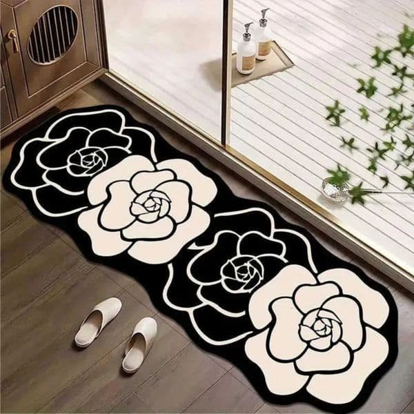 cologne 0 Luxury VIKAMA Retro Rose Hallway Runner Baththroom Rugs Washable Area Rug Carpet For Kitchen Home Bedroom Bedside perfume Decoration Free Shipping 33