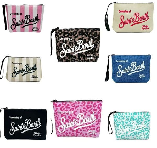 SAINT BARTH autumn and winter new women's Clutch Bag leopard print canvas diving handbag,size:20-16-6cm