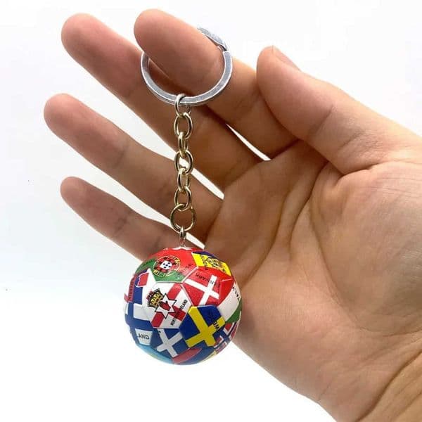 Keychain 3Pcs Football World Flag Country Soccer Club Fans Keyring Car Key Chains Souvenir Bag Pendant Accessories Gifts 260422 Y260605