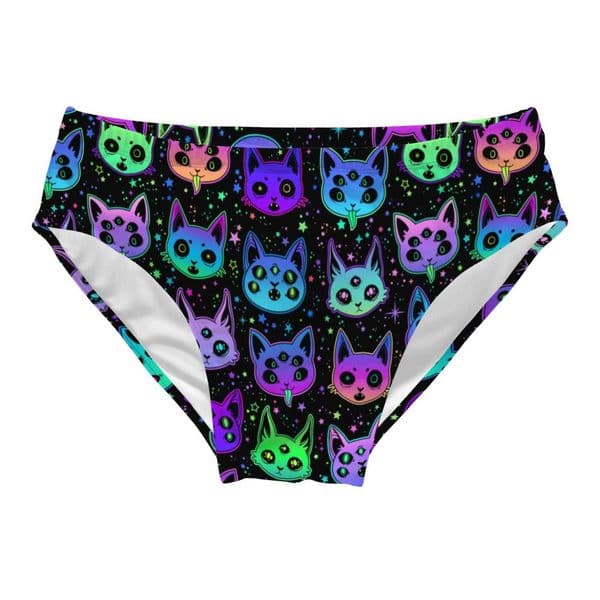 Cat Zombie Neon Mens Star Swimming Trunks Sexy Bikini Comfortable Breathable Beach Surf Shorts Swimsuit Mens Briefs Swimwear M260605