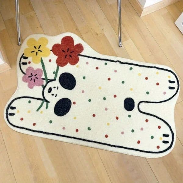 Luxury Designer Decor Alien-Shaped Cartoon Animal Wool-Like Carpet, Dirt-Resistant And Cool, Sofa Decoration Mat, room Cute Cow-Shaped Easy- 30