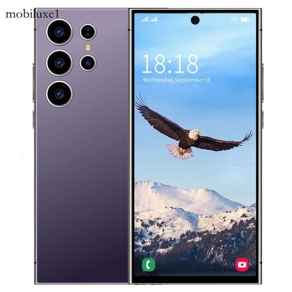 High-Performance Android 13 S24 Ultra 5G Phone with Large 7.3-inch Screen, Dual Network Support (LTE 4G and WCDMA) 3G) 64GB 256GB