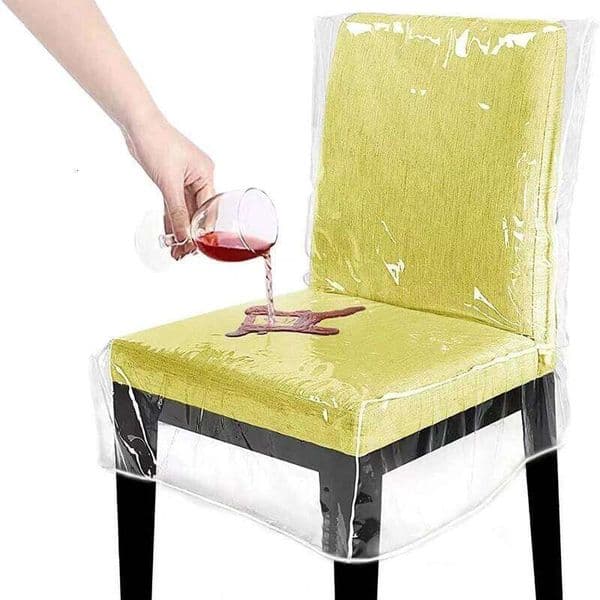 Transparent Plastic Protective Cover, Waterproof, Dining Chair Slipcover, Anti Scratch, EVA, 1 Pc, 2 Pcs, 4Pcs 26Y0605