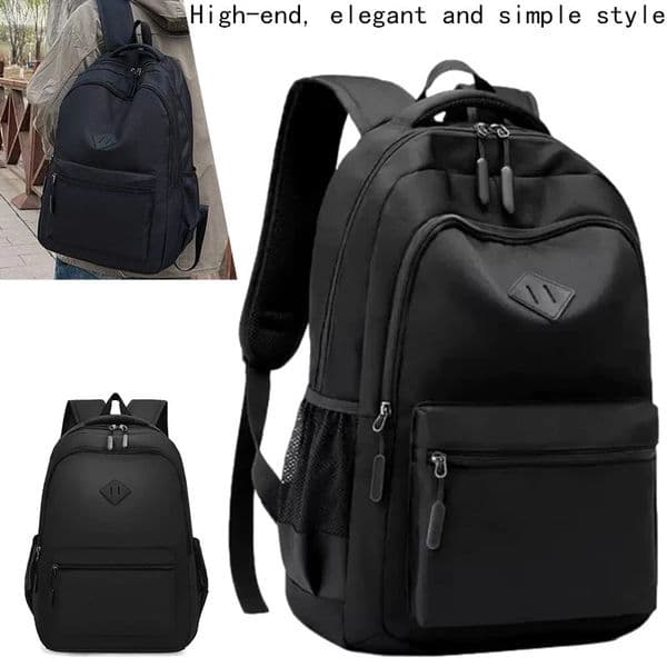 Trendy Black Backpack Casual School Bag for Daily Commuting Outdoor Trips Festival Gifts 260530