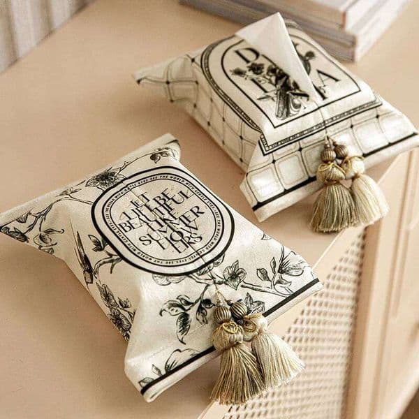 Tissue Box Paper Holder Napkin Dispenser Velvet Facial Organizer Wabi-sabi Beige Japan Style Luxury Hand Paint Gome Decoration J260605
