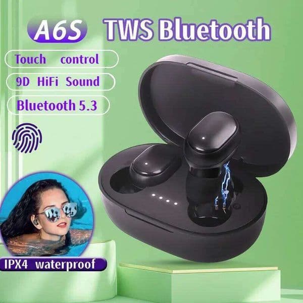 A6S TWS Headset Wireless Earphones Headphones Sport Stereo Fone BT Earbuds for iPhone 26Y0605