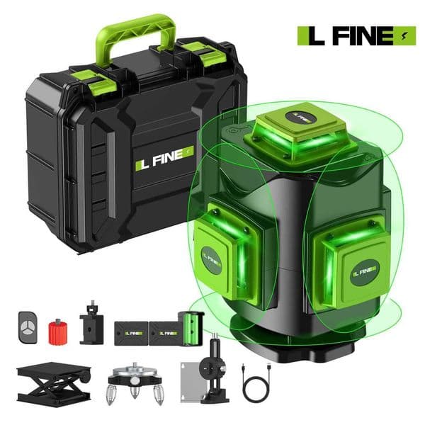 202 Wholesale LFINE 4D cologne 1 Lines 30 Self-Leveling Professional perfume Laser Level With Suitcase Horizontal And Vertical Green Line Free Shipping 22