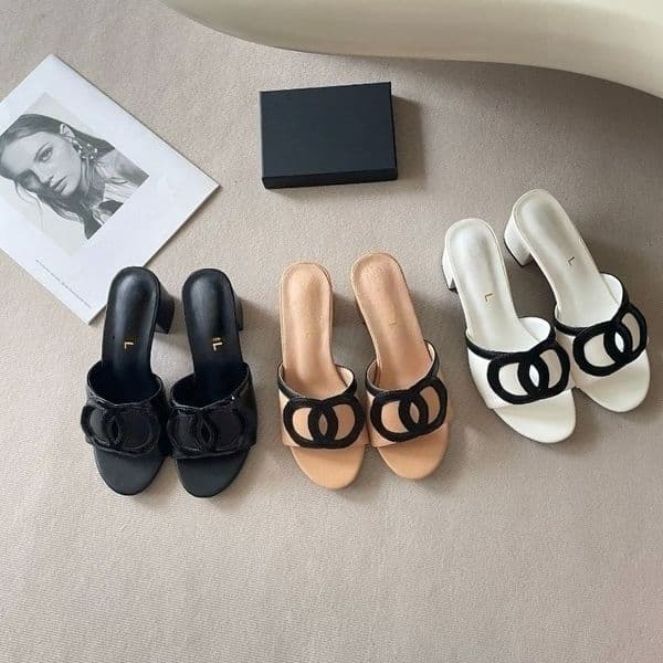High End Temperament Dual Ring Thick Heeled Womens Cooldown Trendy Open Toed One Piece Drag Daily Charming Dressing Birthday And Holiday Gift Shoes