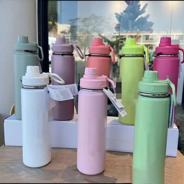 Luxury Designer Decor 710Ml Designer Water Bottle Stainless Steel Sports Coffee room Mug Cold And Hot Double-Layer Insulated Cup Titanium Va 9