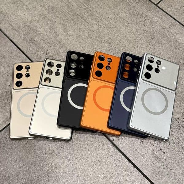 Luxury Frosted Magnetic MagSafe Phone Case With Lens Film For S26 Plus S25 S24 S23 Ultra Matte Shockproof