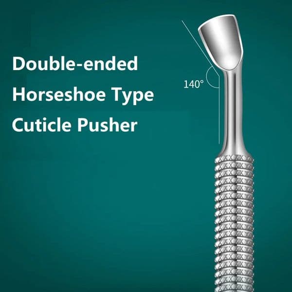 Manicure Cuticle Pusher Double-end Horseshoe Shape Nail Gel Polish Remover Peeler Scraper Stainless Steel Manicure Tool 260605