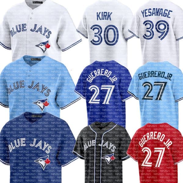 Custom Blue Jays Baseball Jersey Vladimir Guerrero Jr Alejandro Kirk Ernie Clement Kazuma Okamoto Trey Yesavage Andres Gimenez Addison Barger George Springer